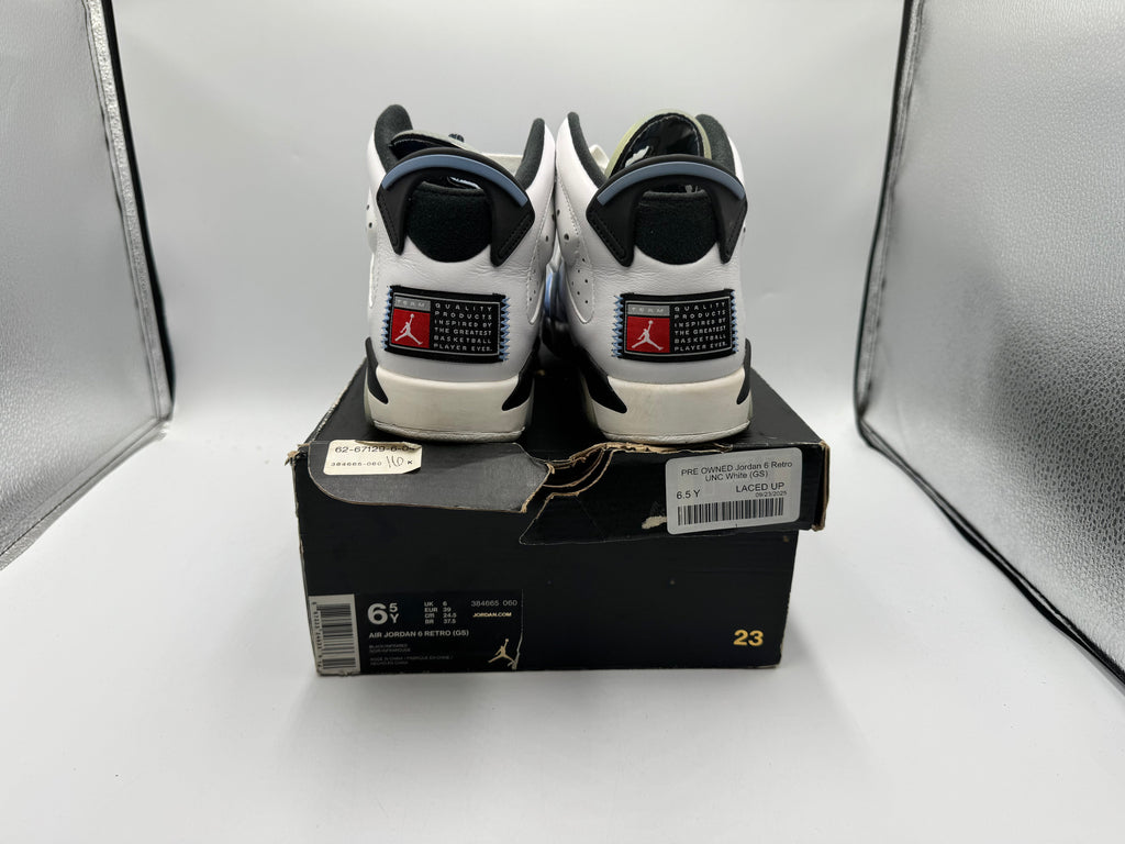 PRE OWNED Jordan 6 Retro UNC White (GS)