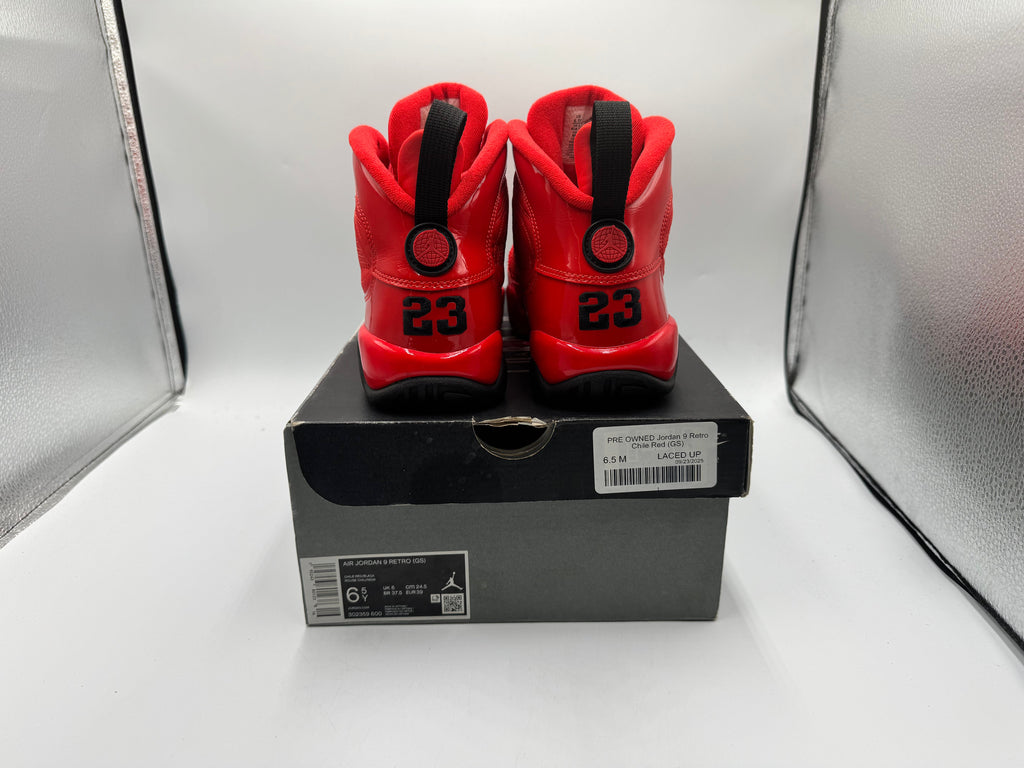 PRE OWNED Jordan 9 Retro Chile Red (GS)