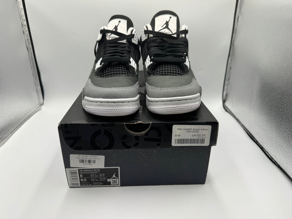 PRE OWNED Jordan 4 Retro Fear (2024)