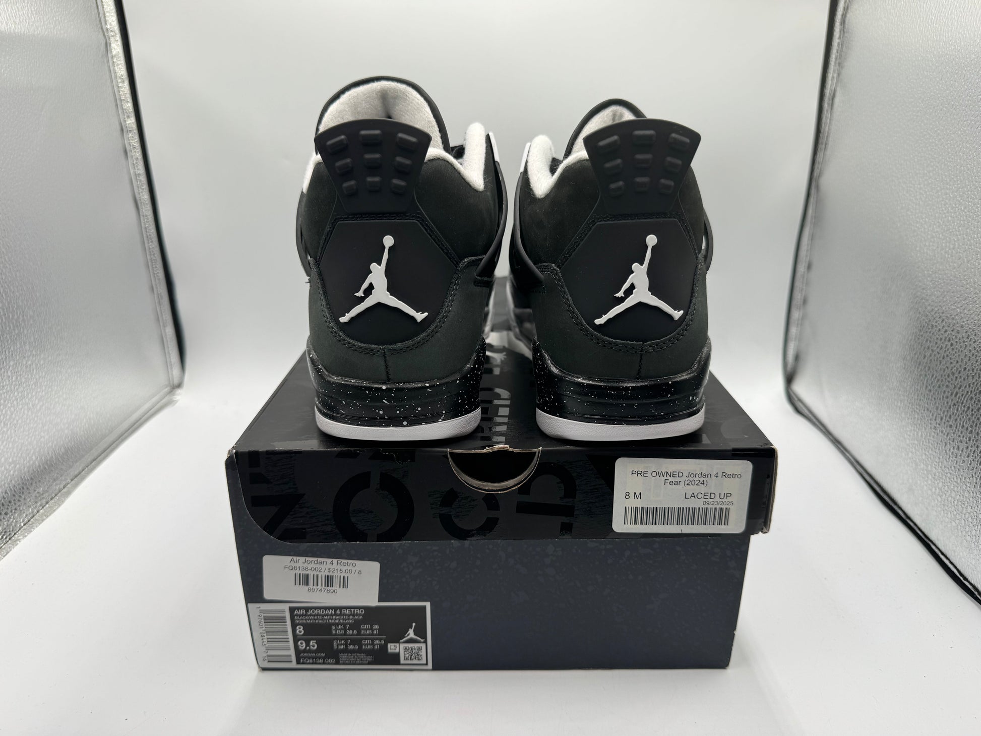 PRE OWNED Jordan 4 Retro Fear (2024)