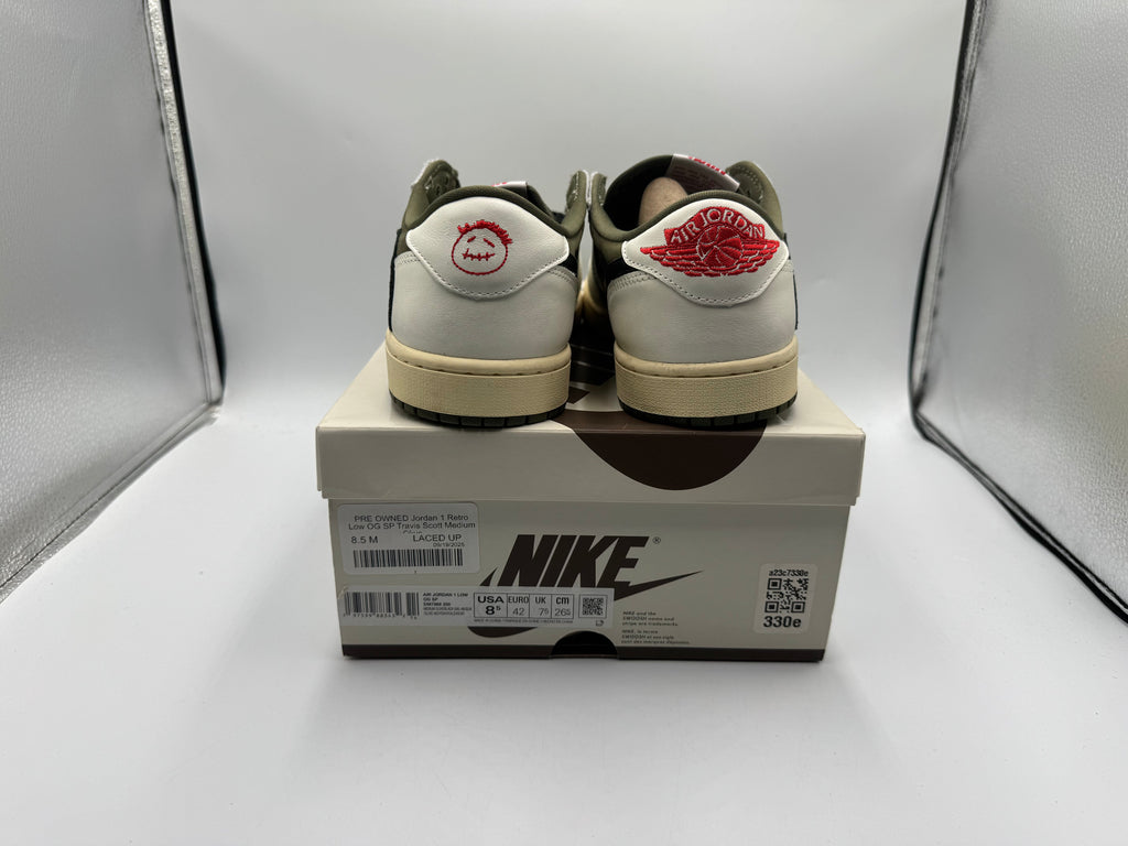 PRE OWNED Jordan 1 Retro Low OG SP Travis Scott Medium Olive