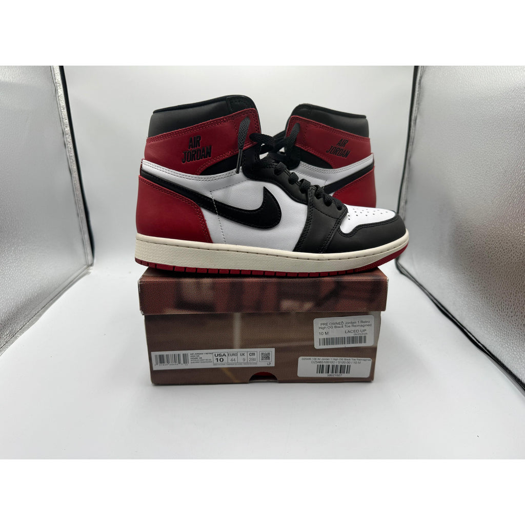 PRE OWNED Jordan 1 Retro High OG Black Toe Reimagined