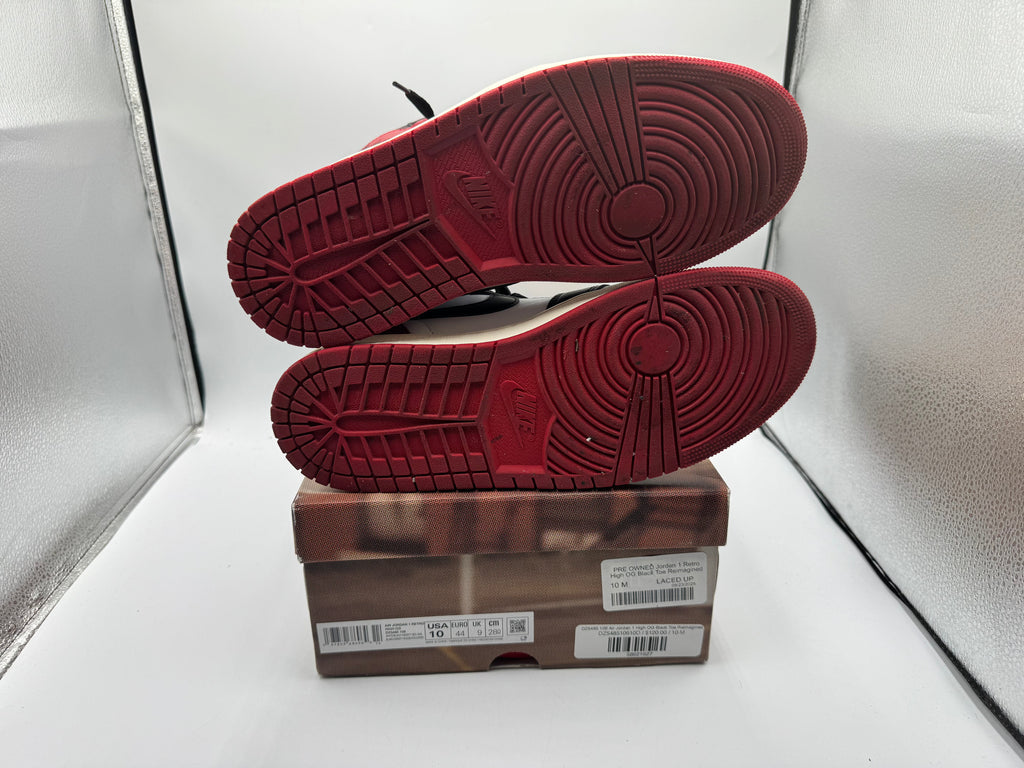 PRE OWNED Jordan 1 Retro High OG Black Toe Reimagined