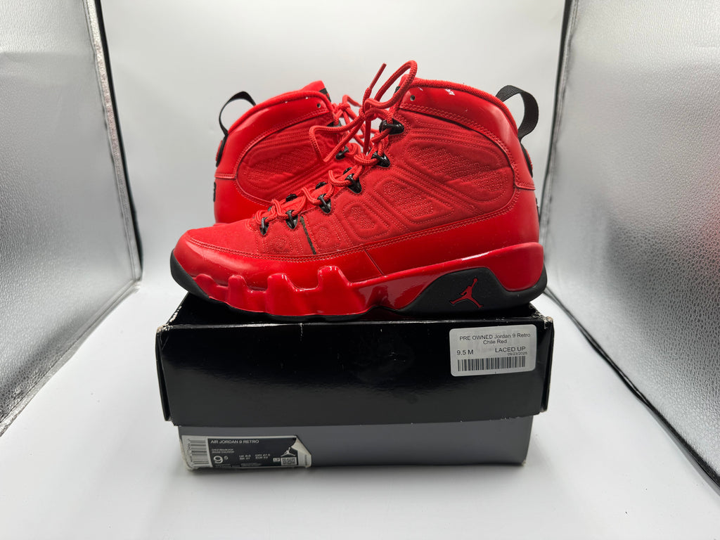PRE OWNED Jordan 9 Retro Chile Red
