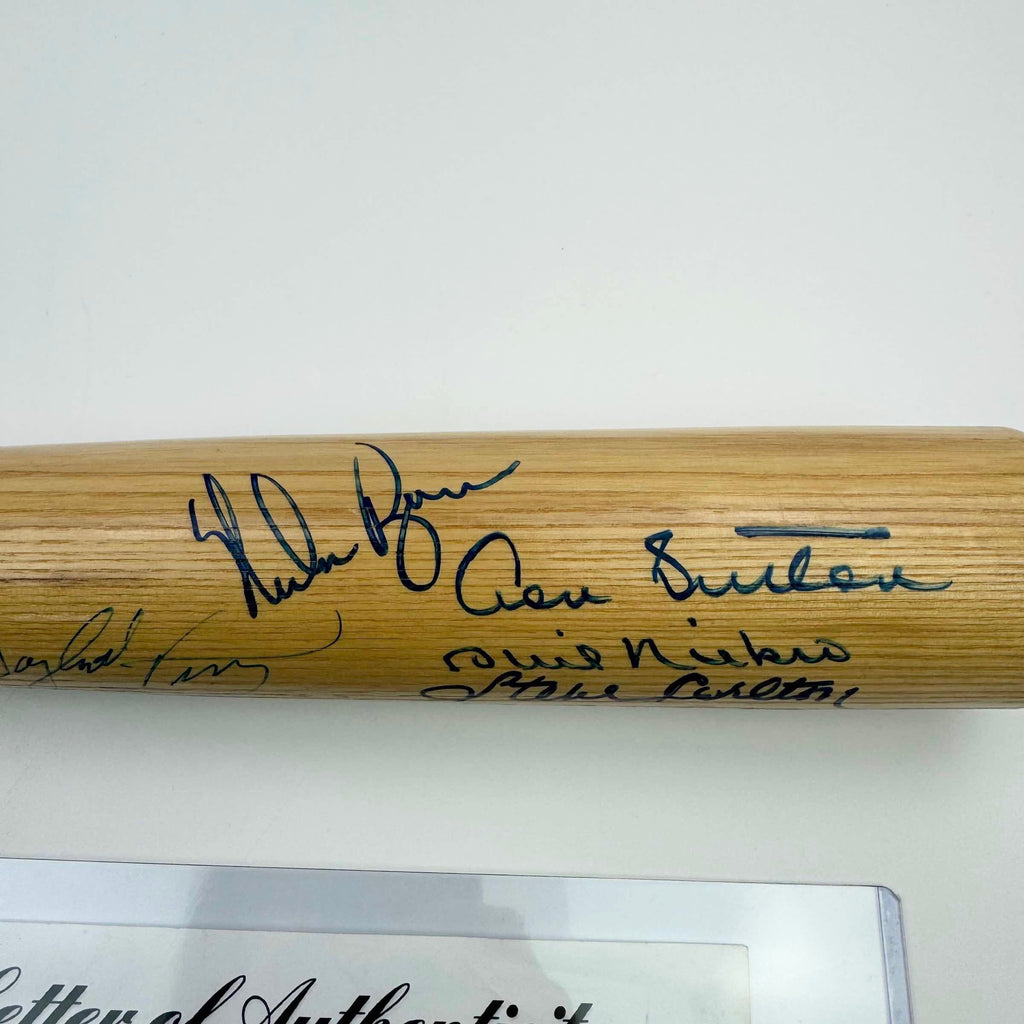 RARE 300 Win Club 9 Sigs Autographed/Signed Baseball Bat Tom Seaver, Nolan Ryan, Clemens, Sutton, Carlton, Niekro, Perry, Spahn & Wynn PSA/DNA
