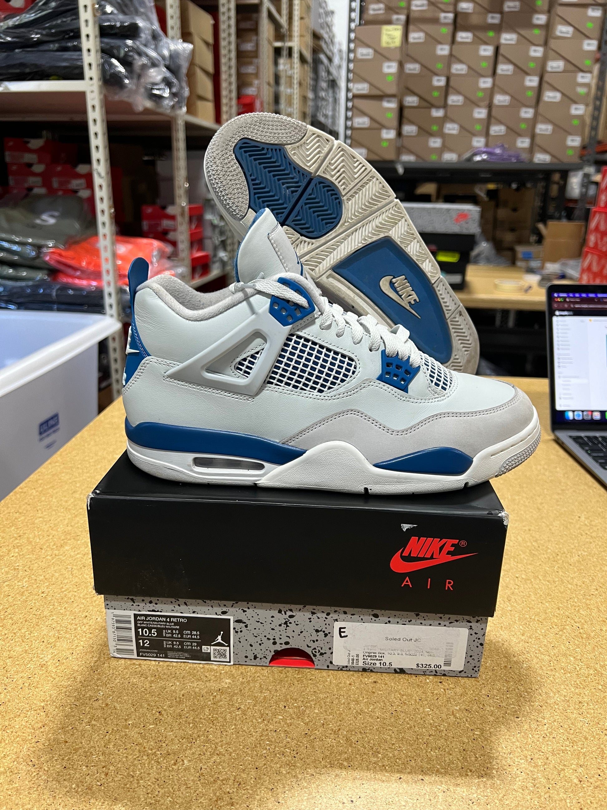 PRE OWNED Jordan 4 Retro Military Blue (2024)