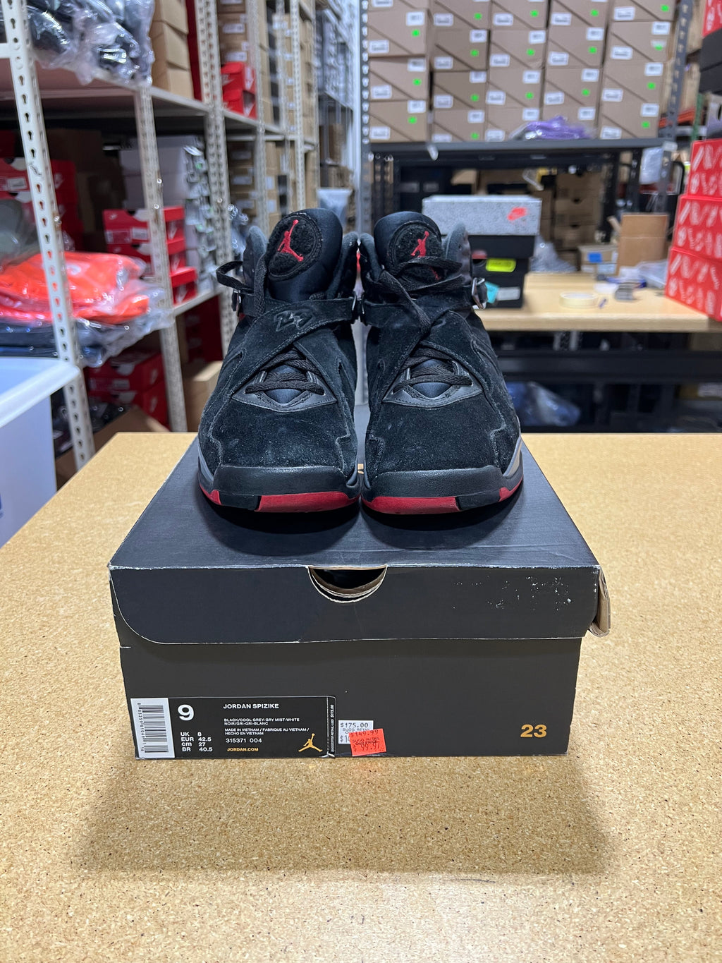 PRE OWNED Air Jordan Retro 8 "Black Cement” (Replacement box)