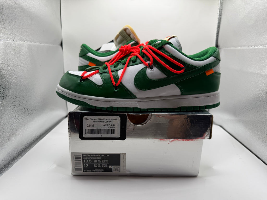 Pre Owned Nike Dunk Low Off-White Pine Green