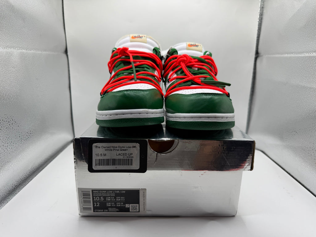Pre Owned Nike Dunk Low Off-White Pine Green