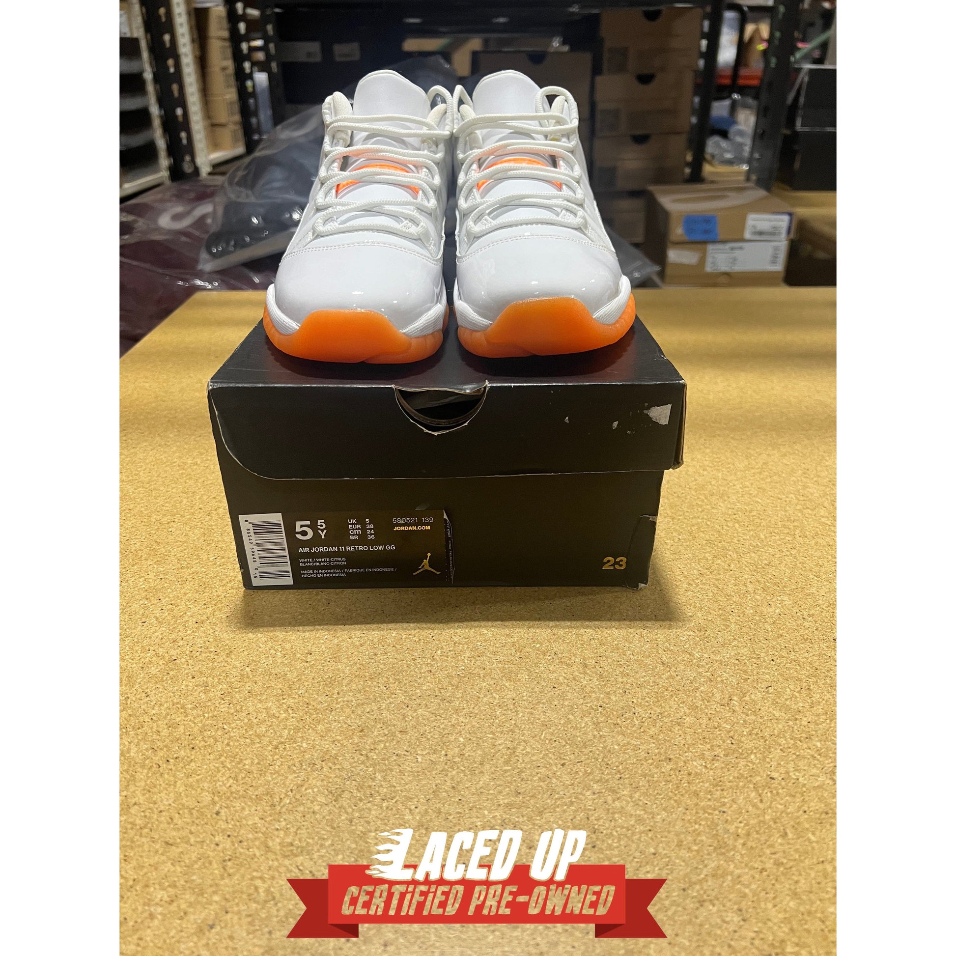 PRE OWNED Air Jordan 11 Retro Low "Citrus" (GS)