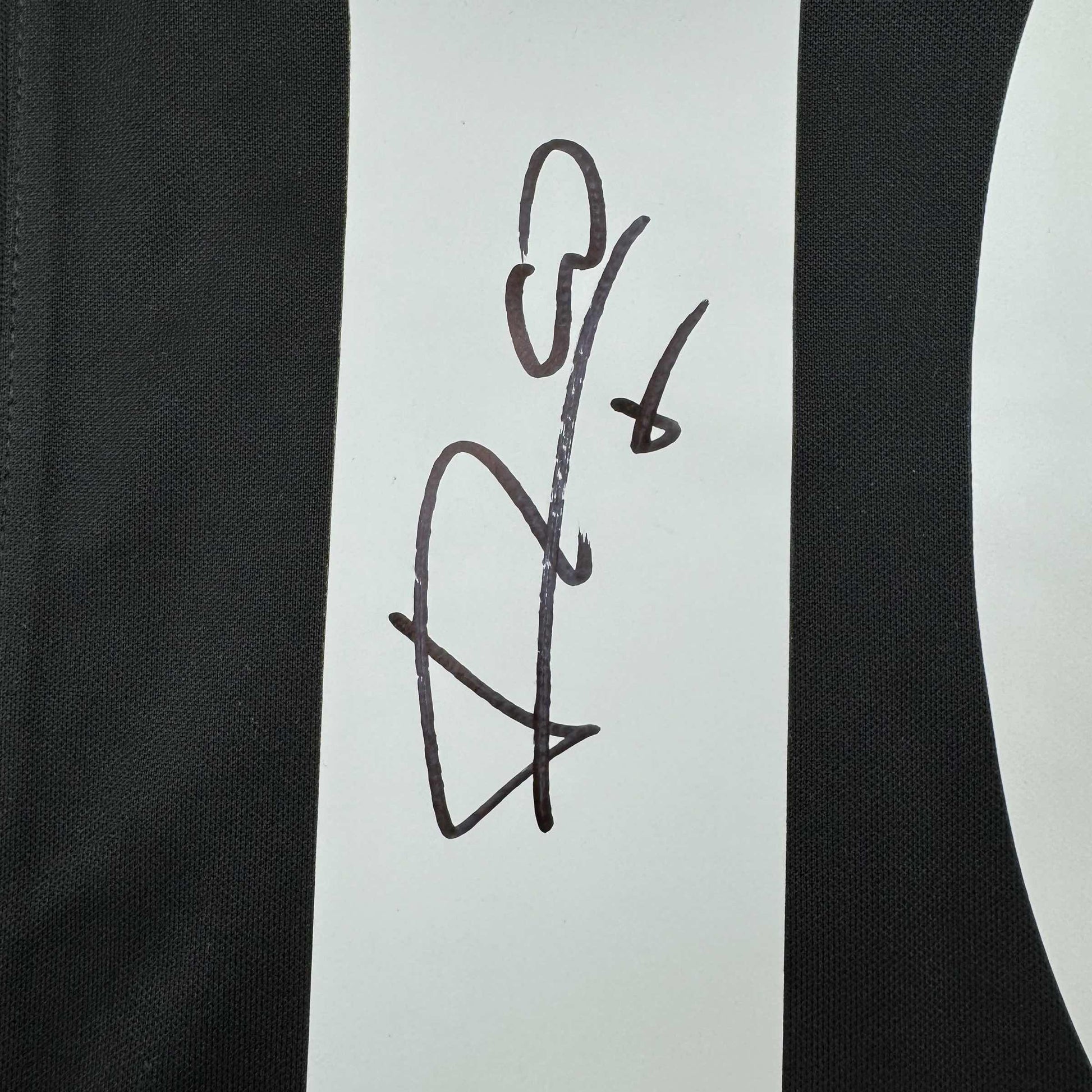 Framed Autographed/Signed Luis Figo 35x39 Real Madrid Black Soccer Jersey Beckett BAS COA