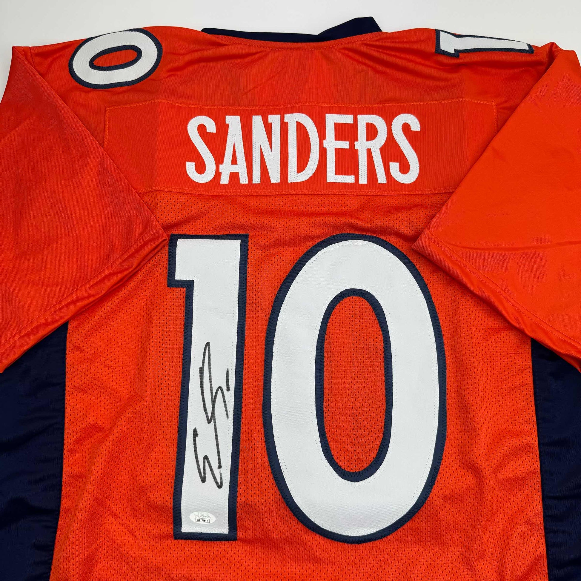 Autographed/Signed Emmanuel Sanders Denver Orange Football Jersey JSA COA