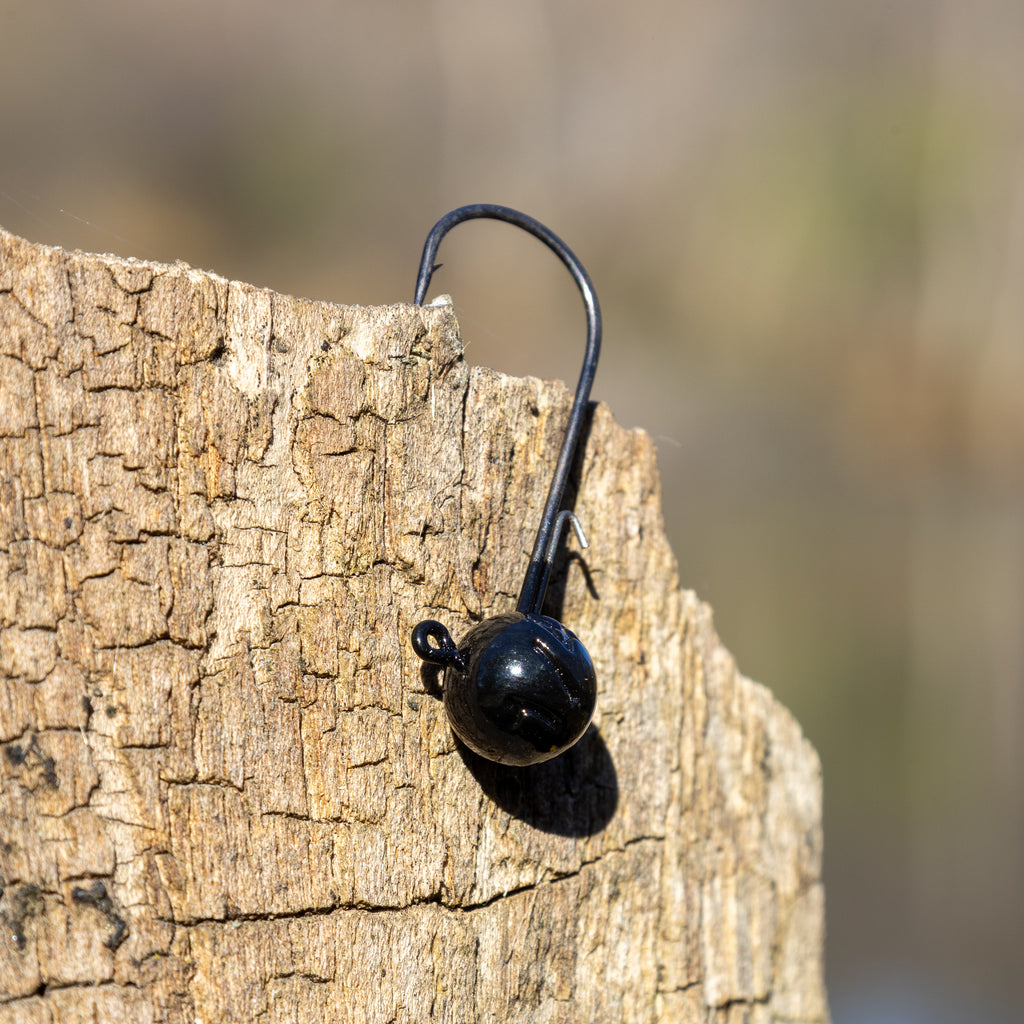 Reaction Tackle Lead Ball Jigs (10-Pack) – Premium Round Jig Heads for Soft Plastics - New