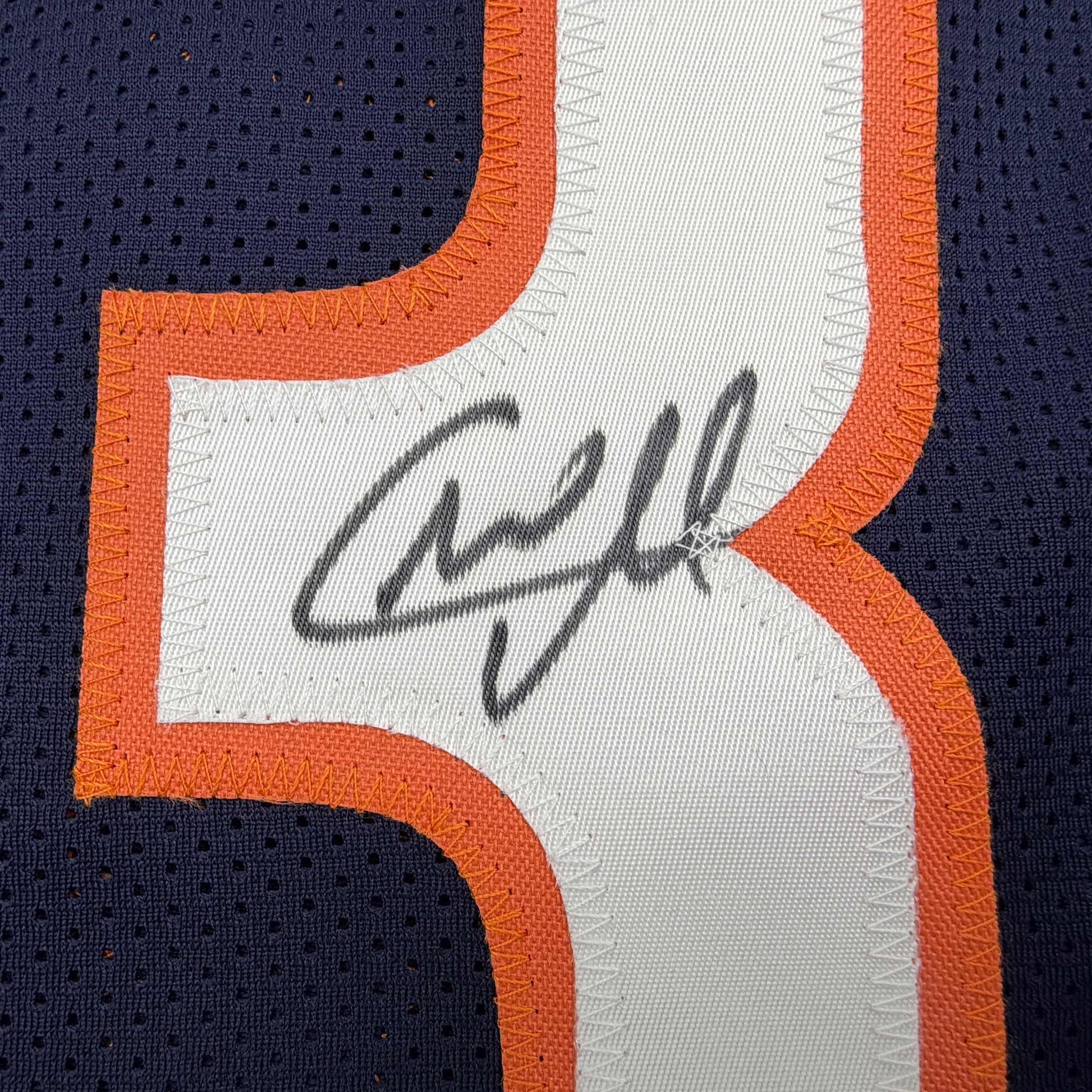 Autographed/Signed Charles Tillman Peanut Chicago Blue Football Jersey Beckett BAS COA