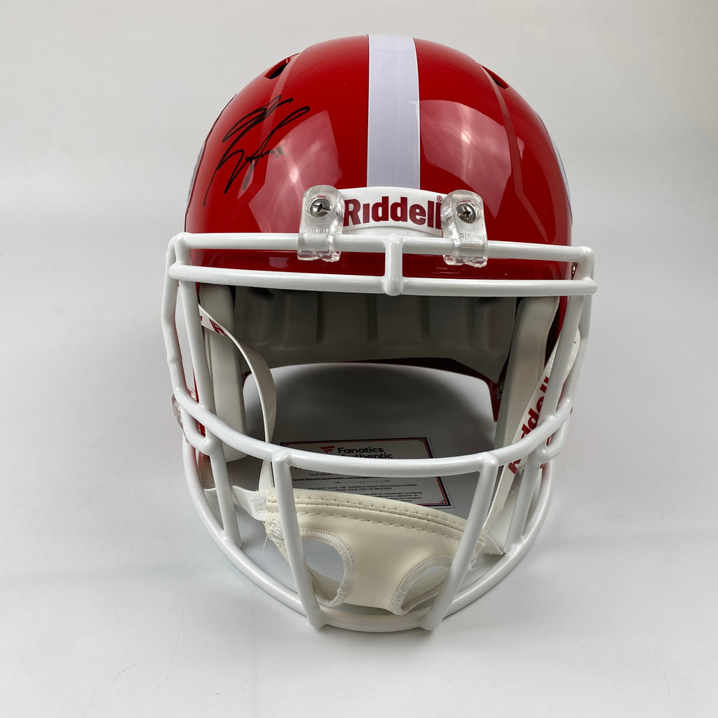 Autographed/Signed Kirby Smart Georgia Bulldogs 2021 National Champions Full Size FS F/S Replica College Football Helmet Fanatics COA