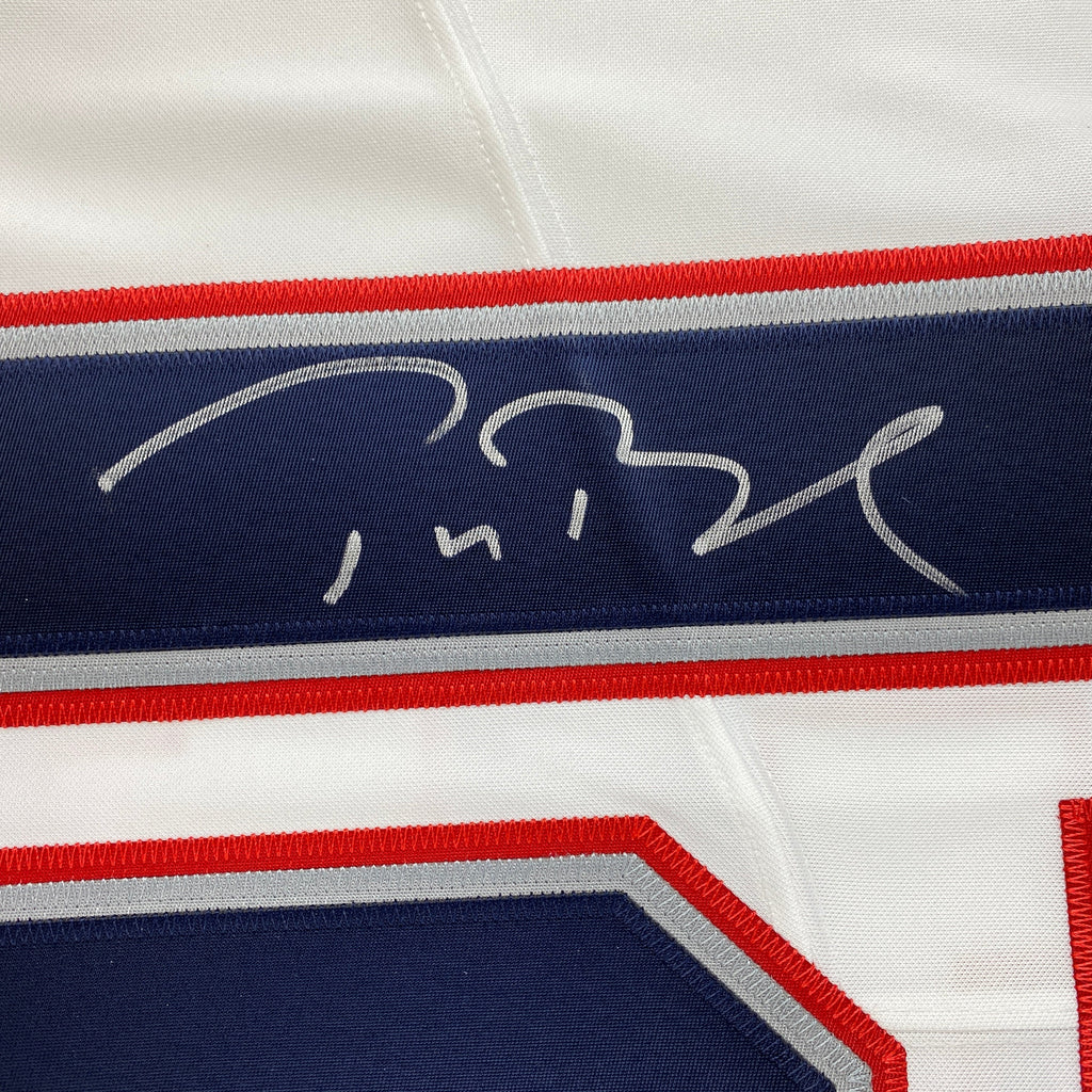 Autographed/Signed Tom Brady New England Patriots White Authentic Nike Limited Football Jersey Fanatics COA/LOA