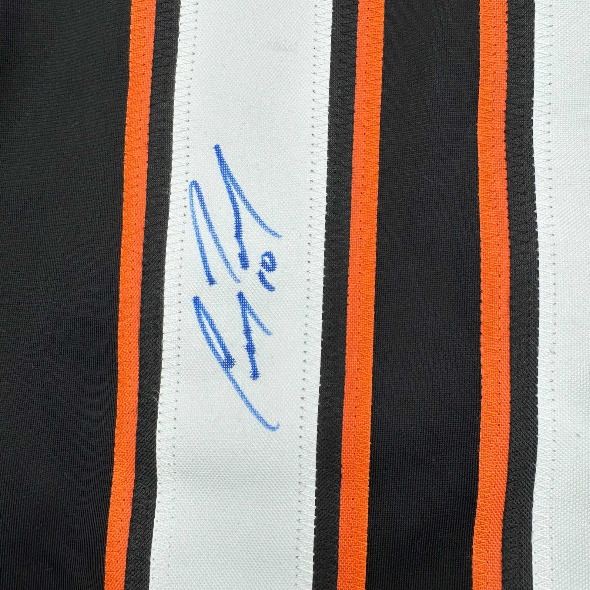 Framed Autographed/Signed Corey Perry 35x39 Anaheim Black Hockey Jersey JSA COA