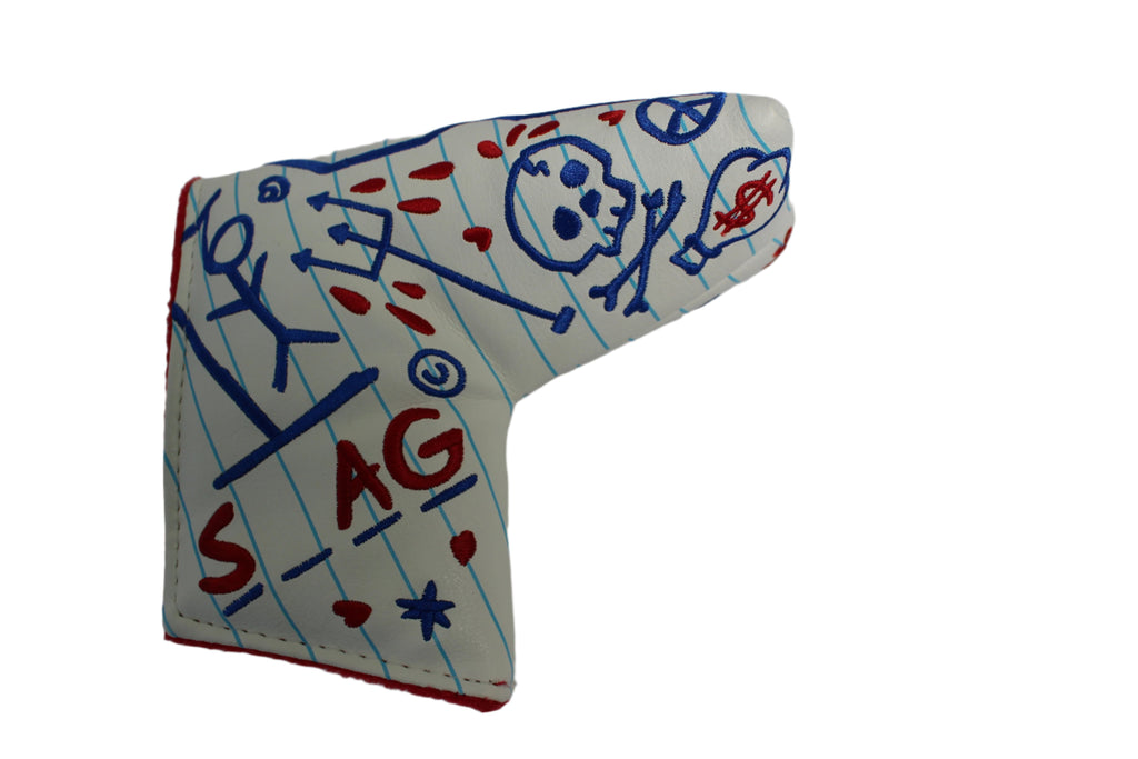 Swag Golf - S Cover Notebook Paper *opened, no bag* Blade Putter Headcover