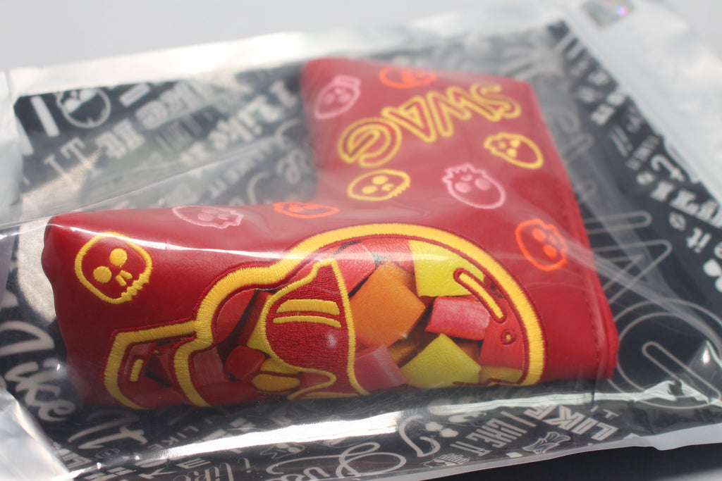 Swag Golf - Candy (Starburst) Red Skulls Blade Putter Headcover *opened, no bag*