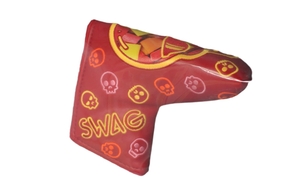 Swag Golf - Candy (Starburst) Red Skulls Blade Putter Headcover *opened, no bag*