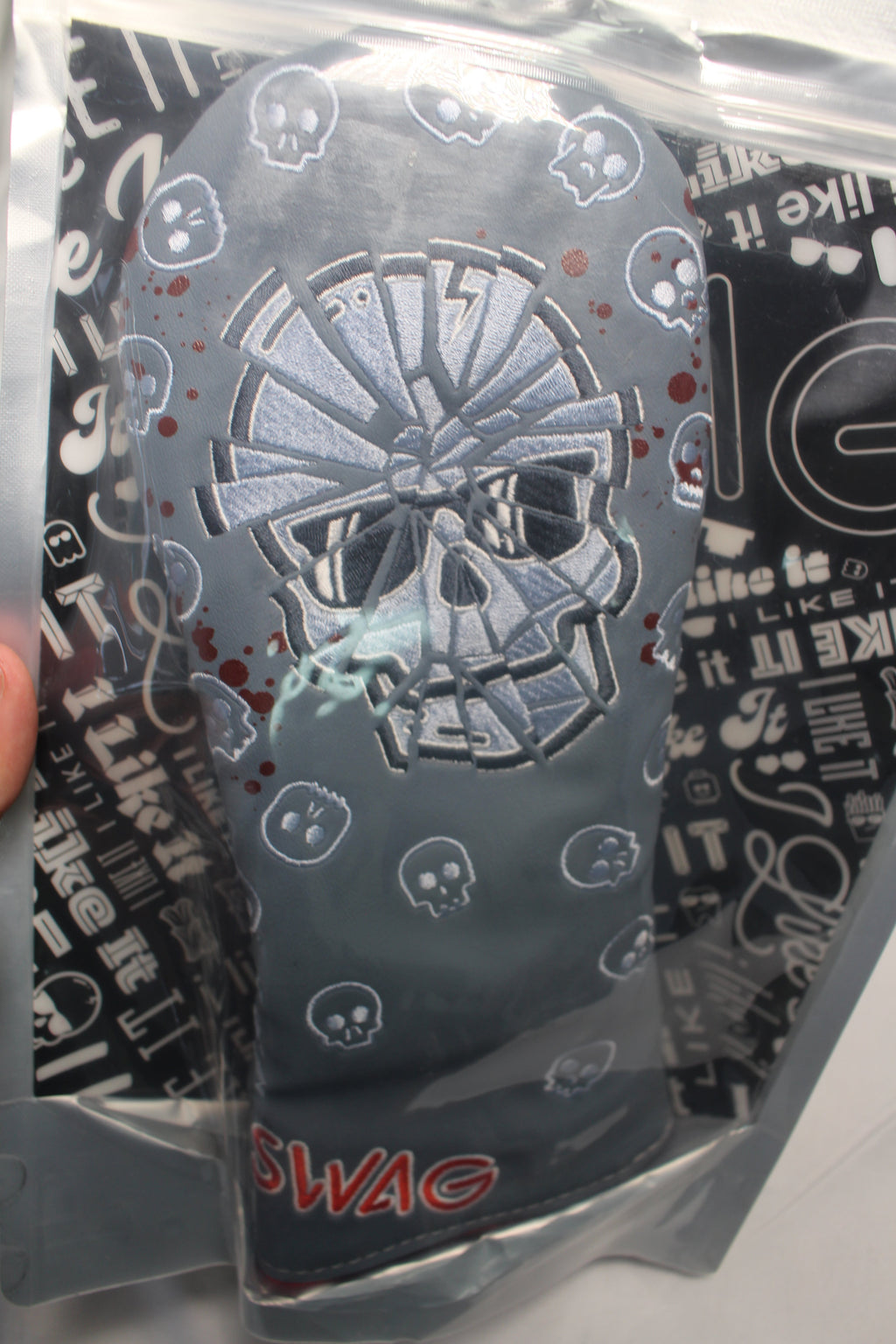 Swag Golf - Shatter Skull Grey Fairway Wood Headcover *opened, no bag*