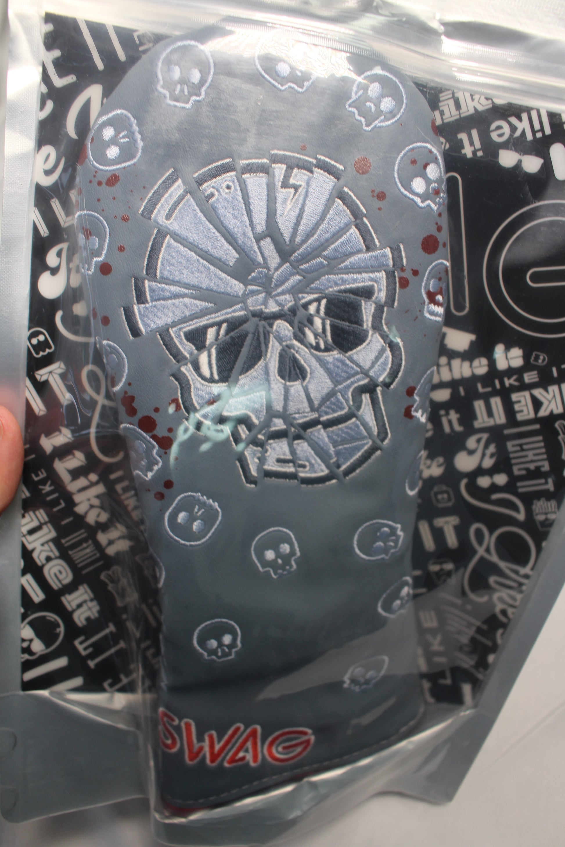 Swag Golf - Shatter Skull Grey Fairway Wood Headcover *opened, no bag*