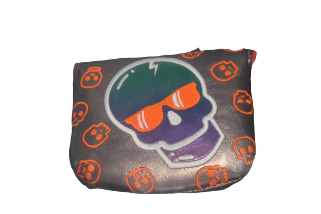 Swag Golf - Da Skull Orange & Grey Mallet Putter Headcover *opened, no bag*