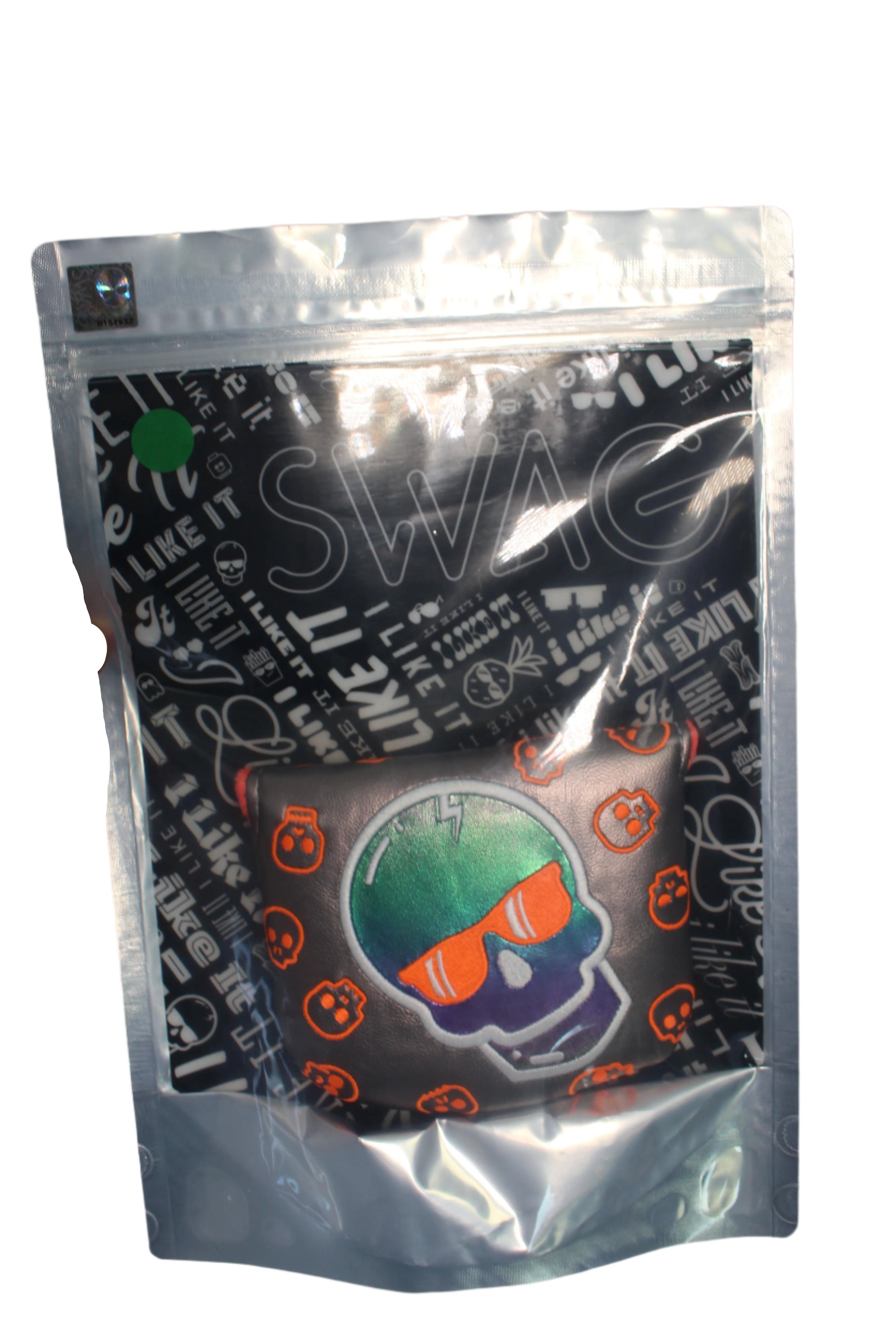 Swag Golf - Da Skull Orange & Grey Mallet Putter Headcover *opened, no bag*