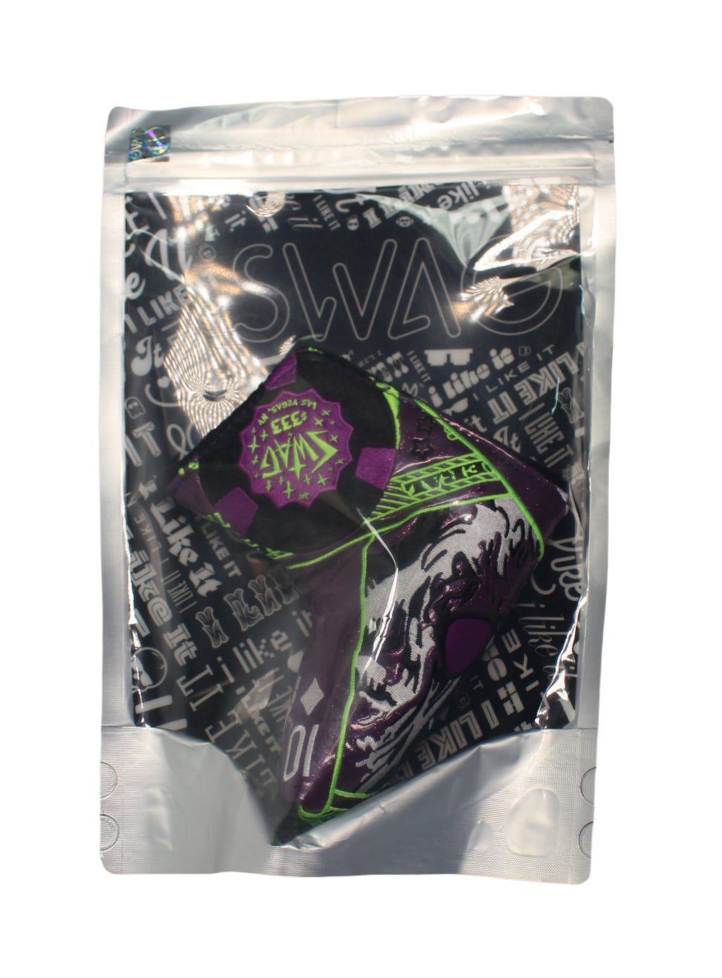 Swag Golf - Las Vegas Yeti $333 Purple and Neon Green Blade Putter Headcover *No Bag*