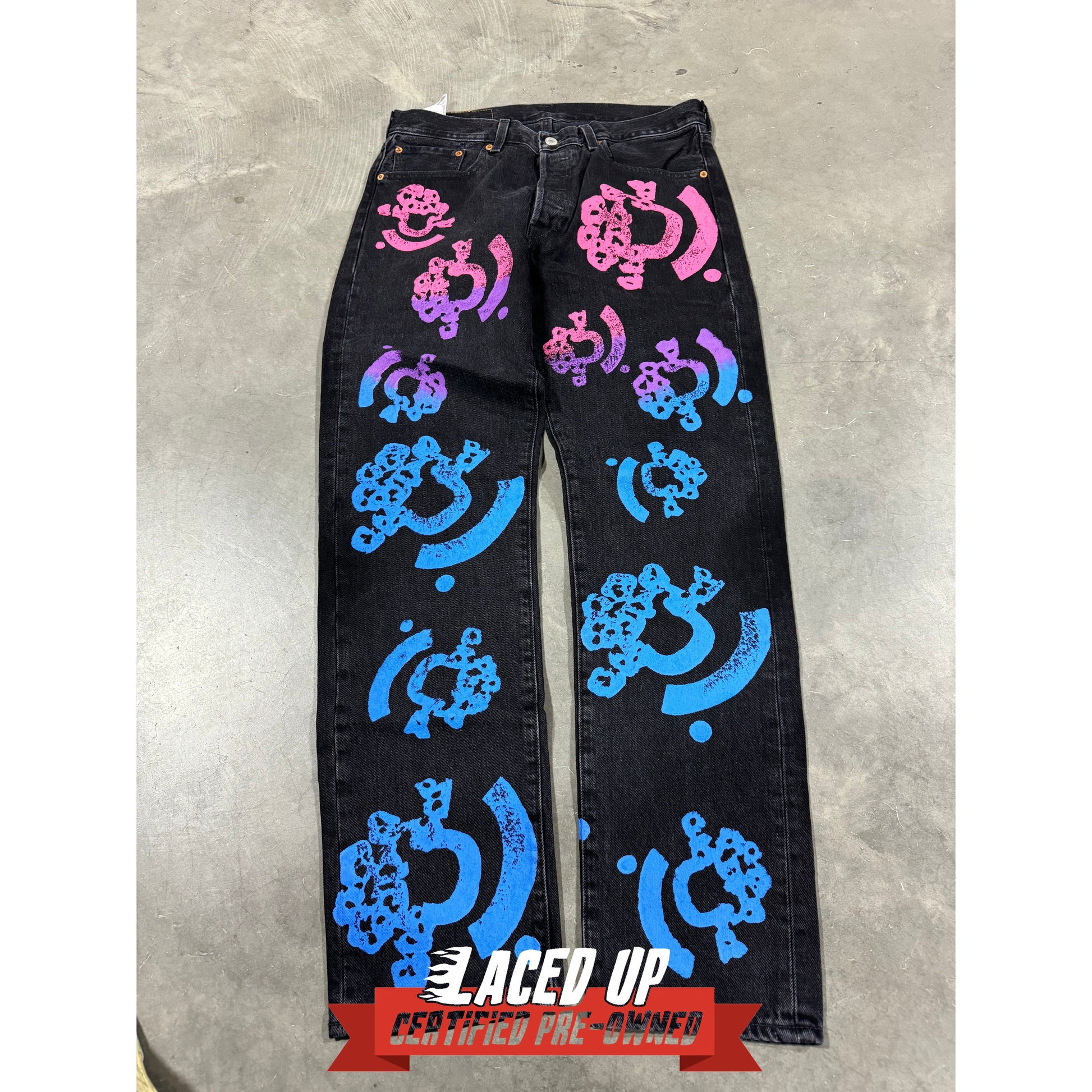 PRE OWNED Denim Tears Bstroy Jeans “Washed Black”