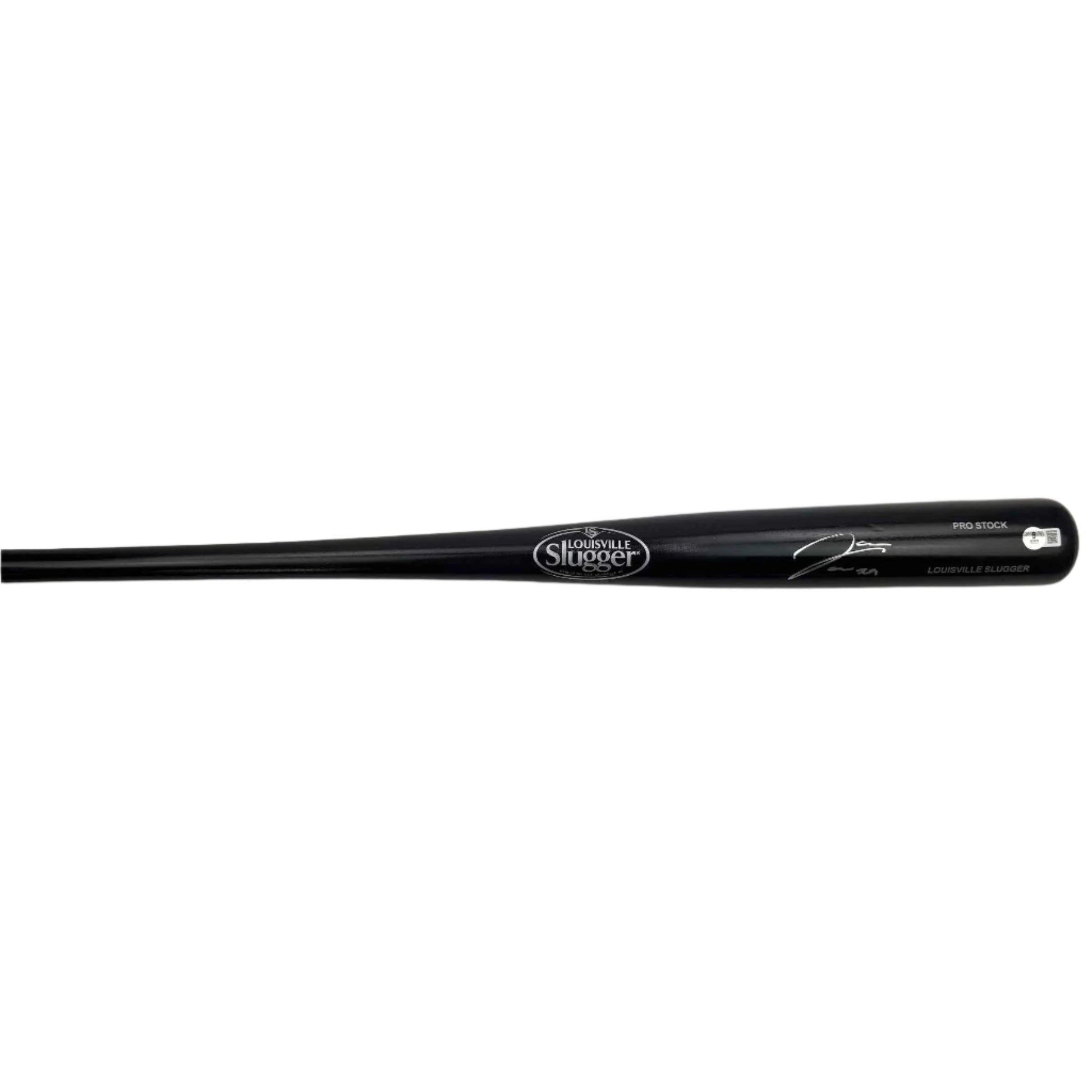 Autographed/Signed James Wood Black Louisville Slugger Baseball Bat Beckett BAS COA