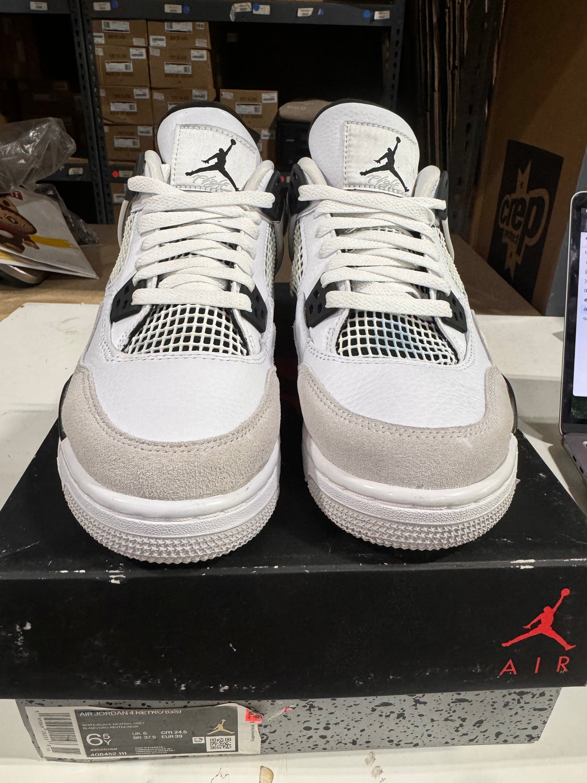PRE OWNED Jordan 4 Retro Military Black (GS) *Conditional*