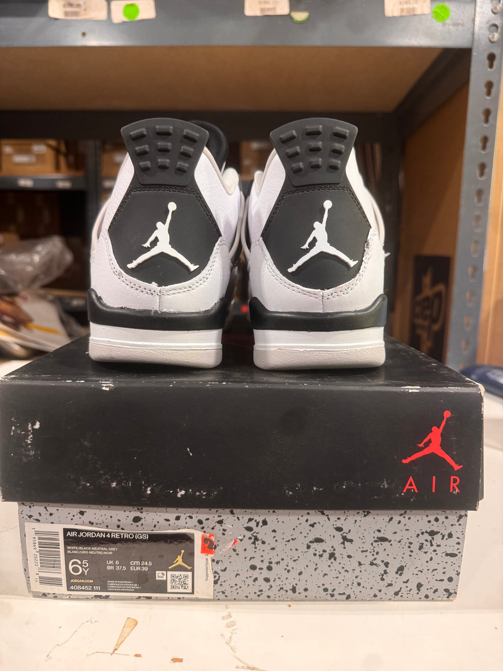 PRE OWNED Jordan 4 Retro Military Black (GS) *Conditional*