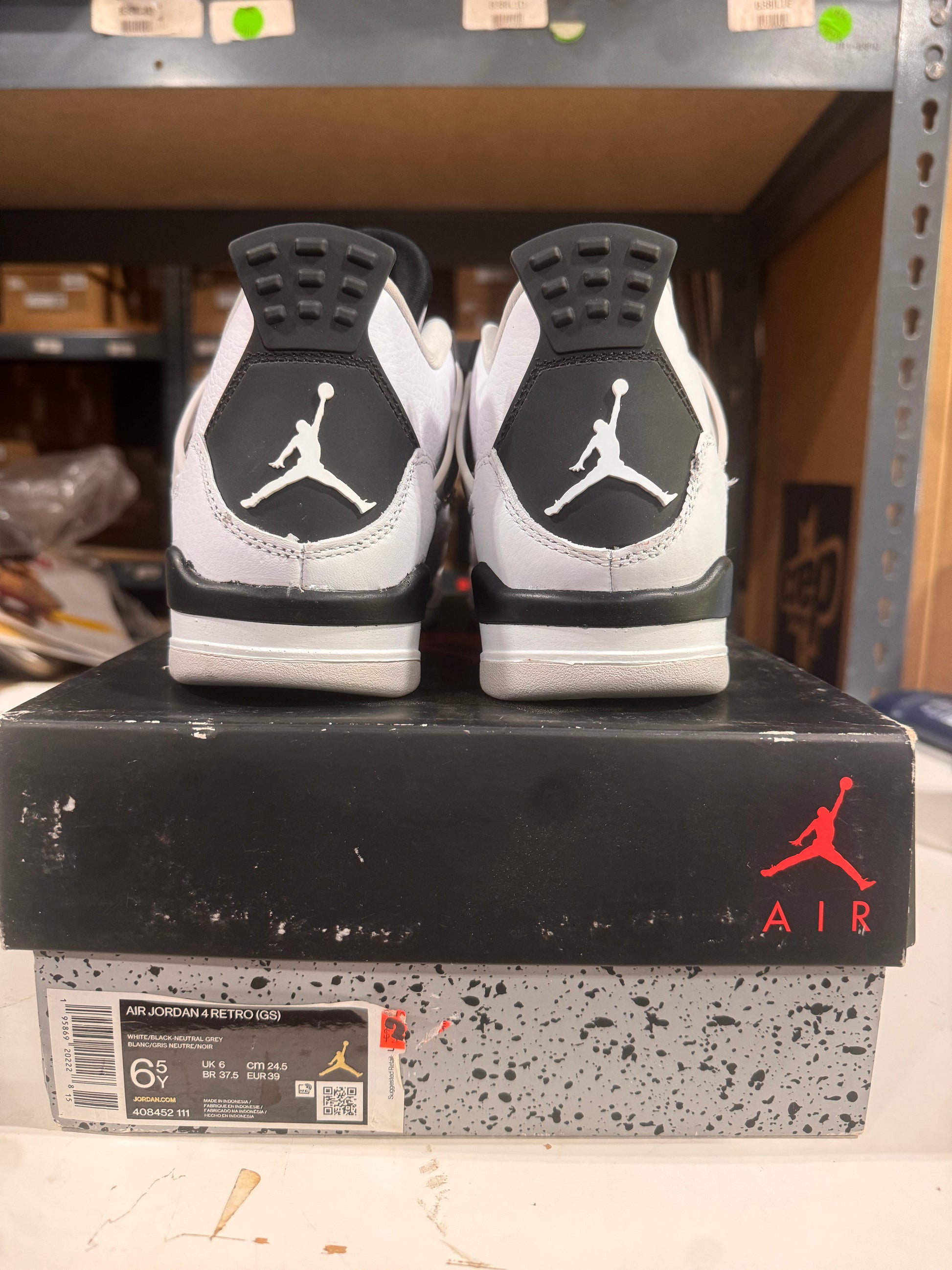 PRE OWNED Jordan 4 Retro Military Black (GS) *Conditional*