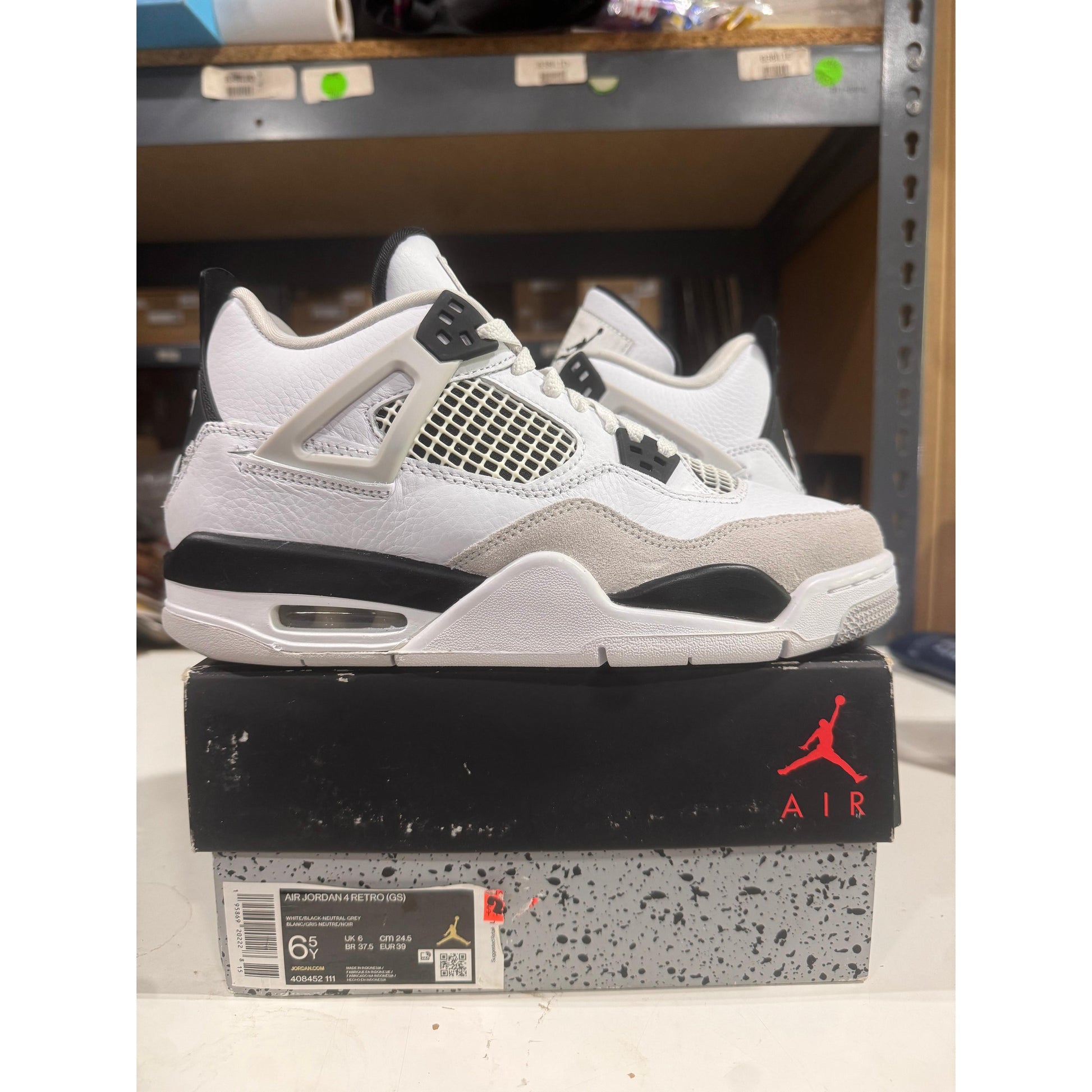 PRE OWNED Jordan 4 Retro Military Black (GS) *Conditional*