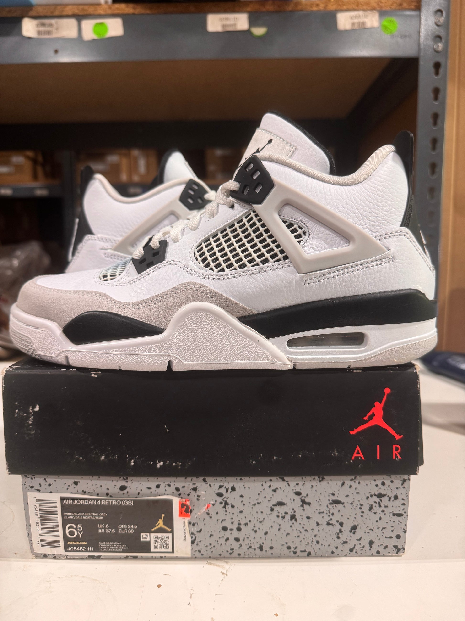 PRE OWNED Jordan 4 Retro Military Black (GS) *Conditional*