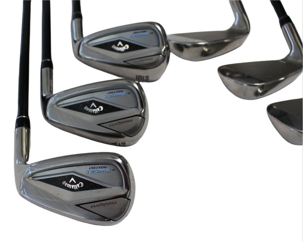 Pre-Owned Callaway Paradym Ai Smoke Max Fast 6-PW, AW, SW Iron Set w/ Tensei Blue 40 R2 (Senior) Shafts (Average)