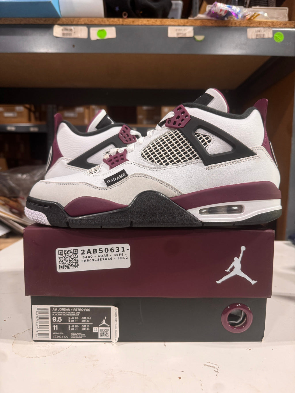 PRE OWNED Jordan 4 Retro PSG Paris Saint-Germain *Conditional*