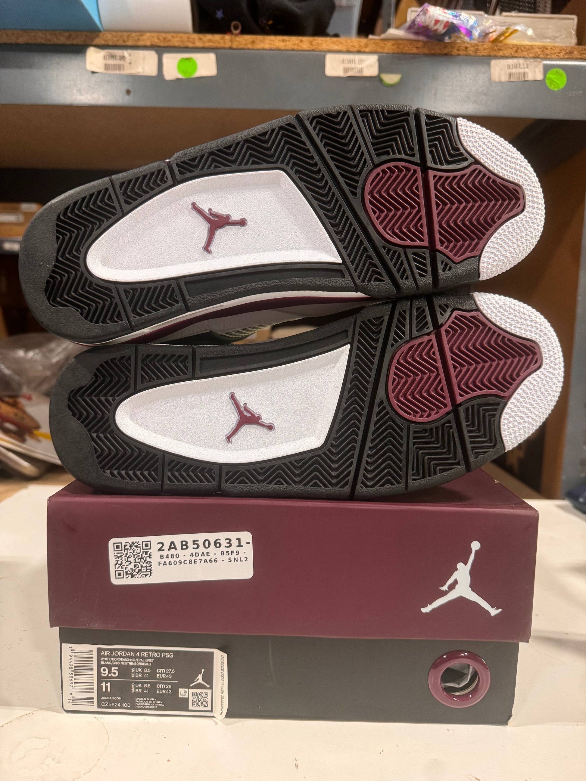 PRE OWNED Jordan 4 Retro PSG Paris Saint-Germain *Conditional*