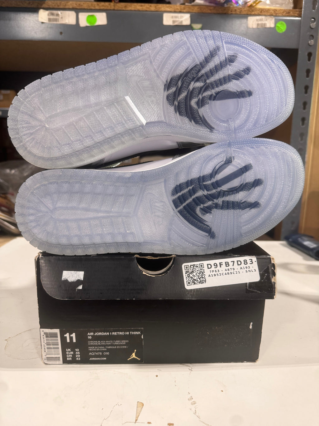 PRE OWNED Jordan 1 Retro High Think 16 Pass the Torch *Conditional*