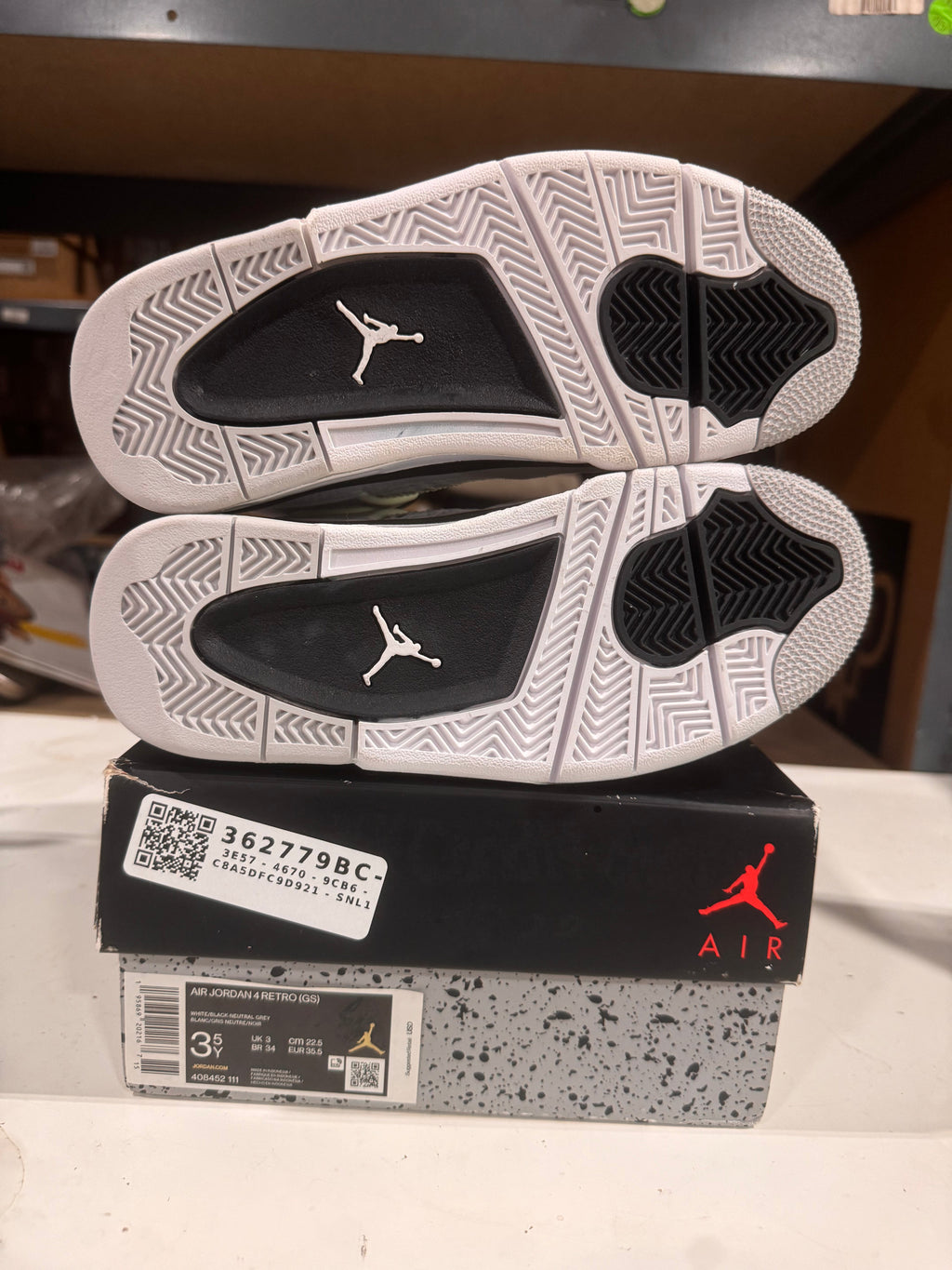 PRE OWNED Jordan 4 Retro Military Black (GS) *Conditional* *2