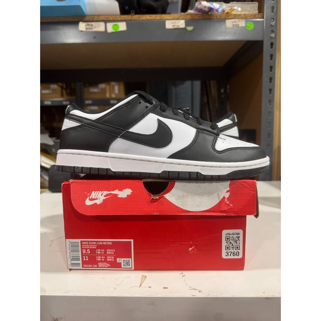PRE OWNED Nike Dunk Low Retro White Black Panda *Conditional* DS
