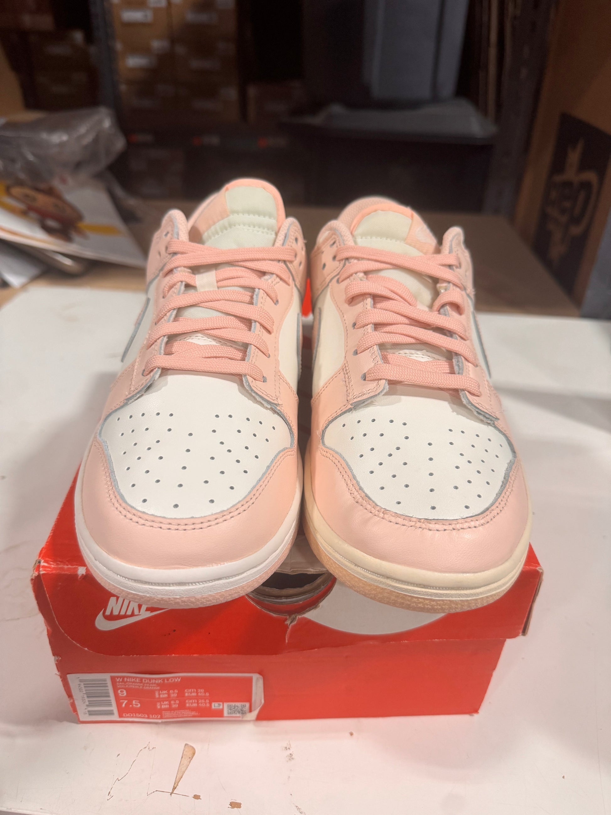 PRE OWNED Nike Dunk Low Orange Pear W *Conditional*