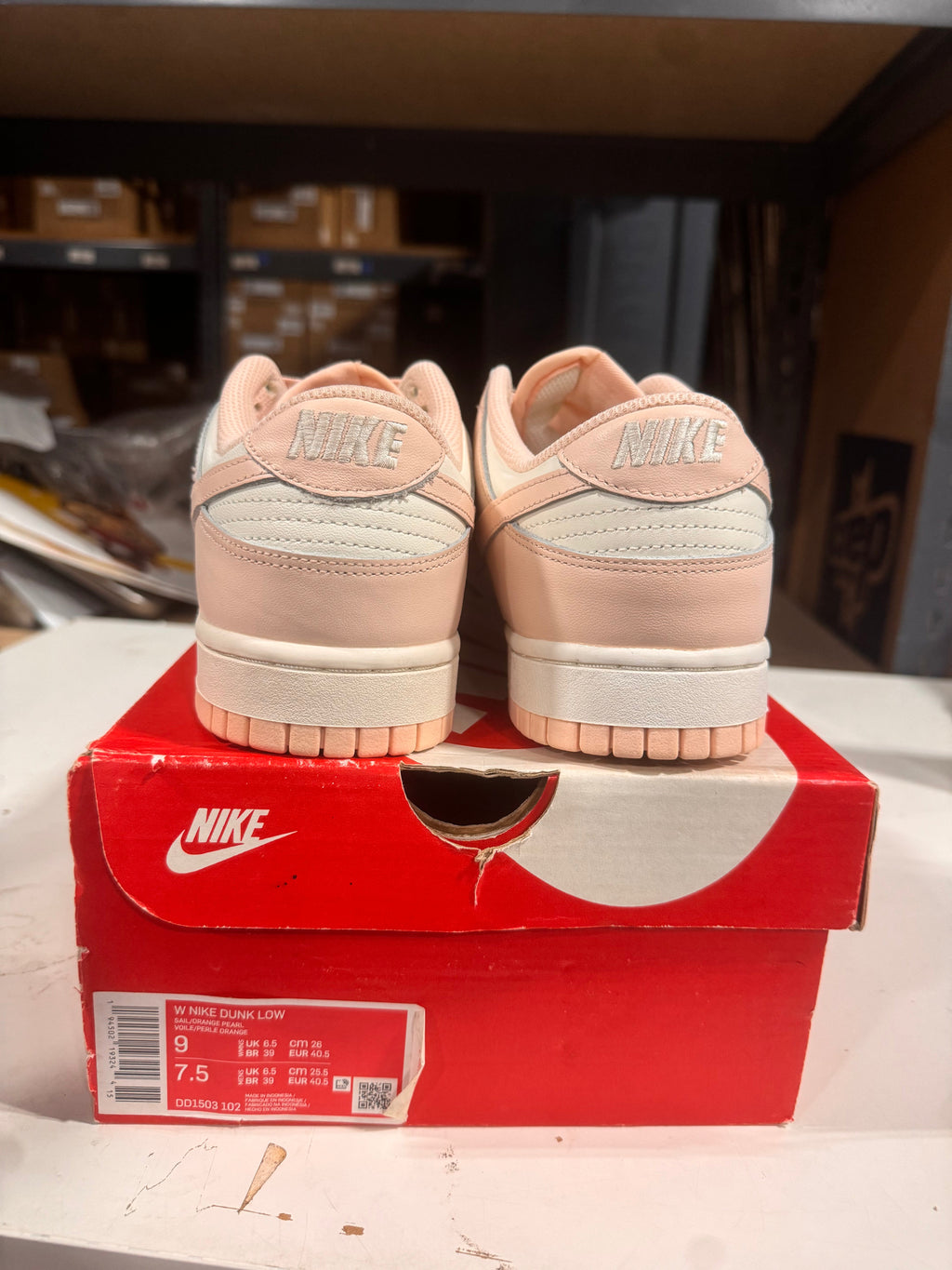 PRE OWNED Nike Dunk Low Orange Pear W *Conditional*