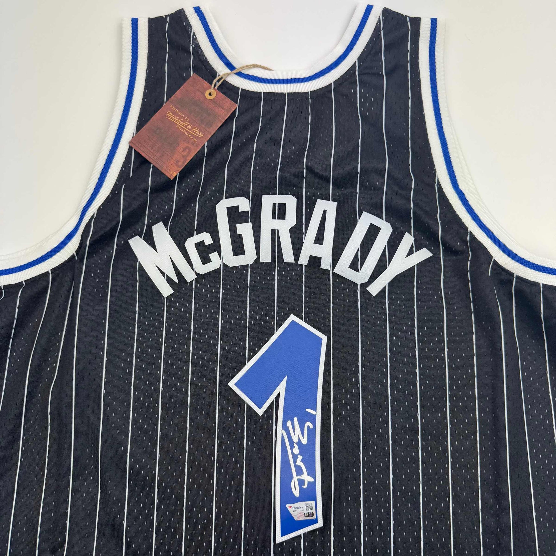 Autographed/Signed Tracy McGrady Orlando Magic Black Authentic Swingman Mitchell & Ness Basketball Jersey Fanatics COA