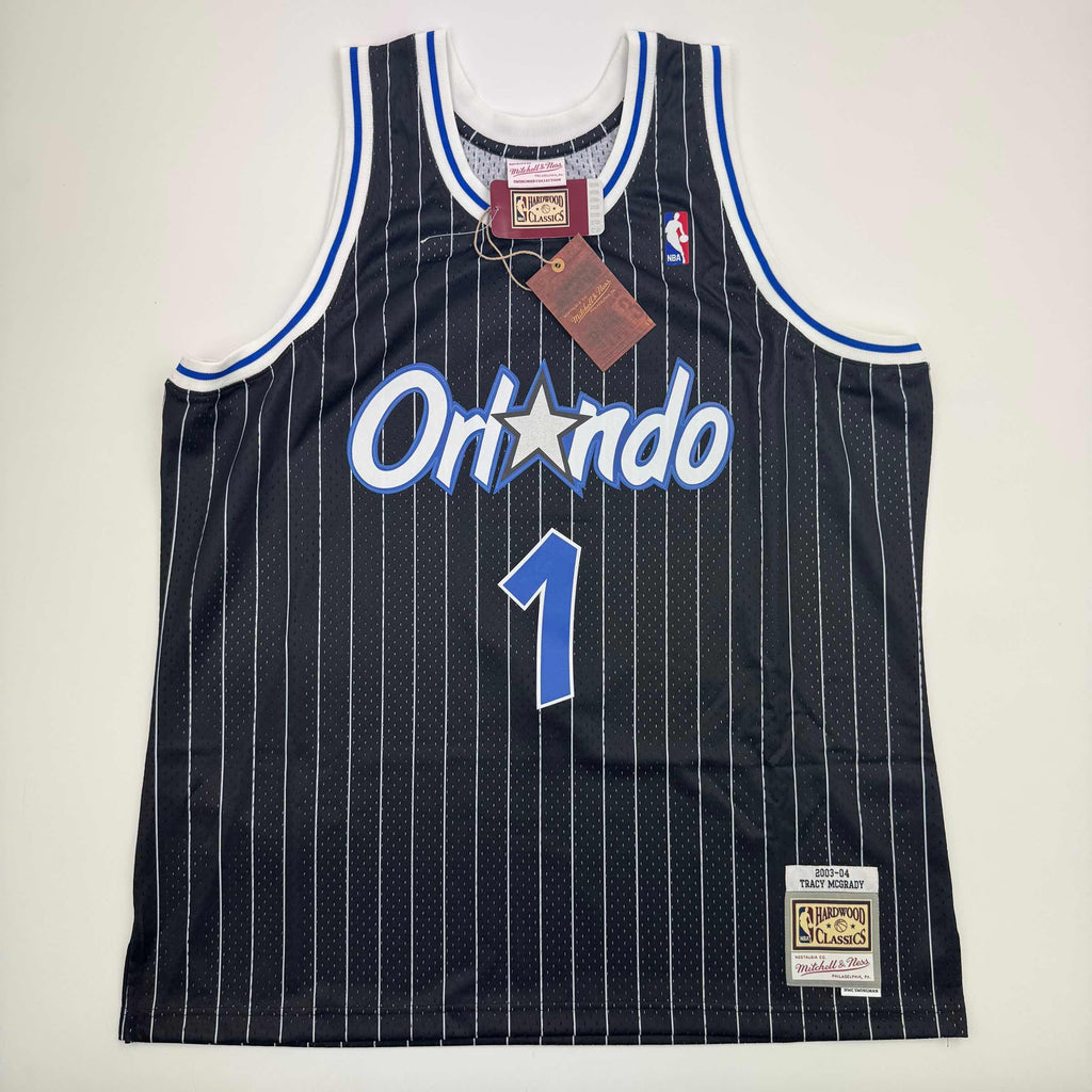Autographed/Signed Tracy McGrady Orlando Magic Black Authentic Swingman Mitchell & Ness Basketball Jersey Fanatics COA