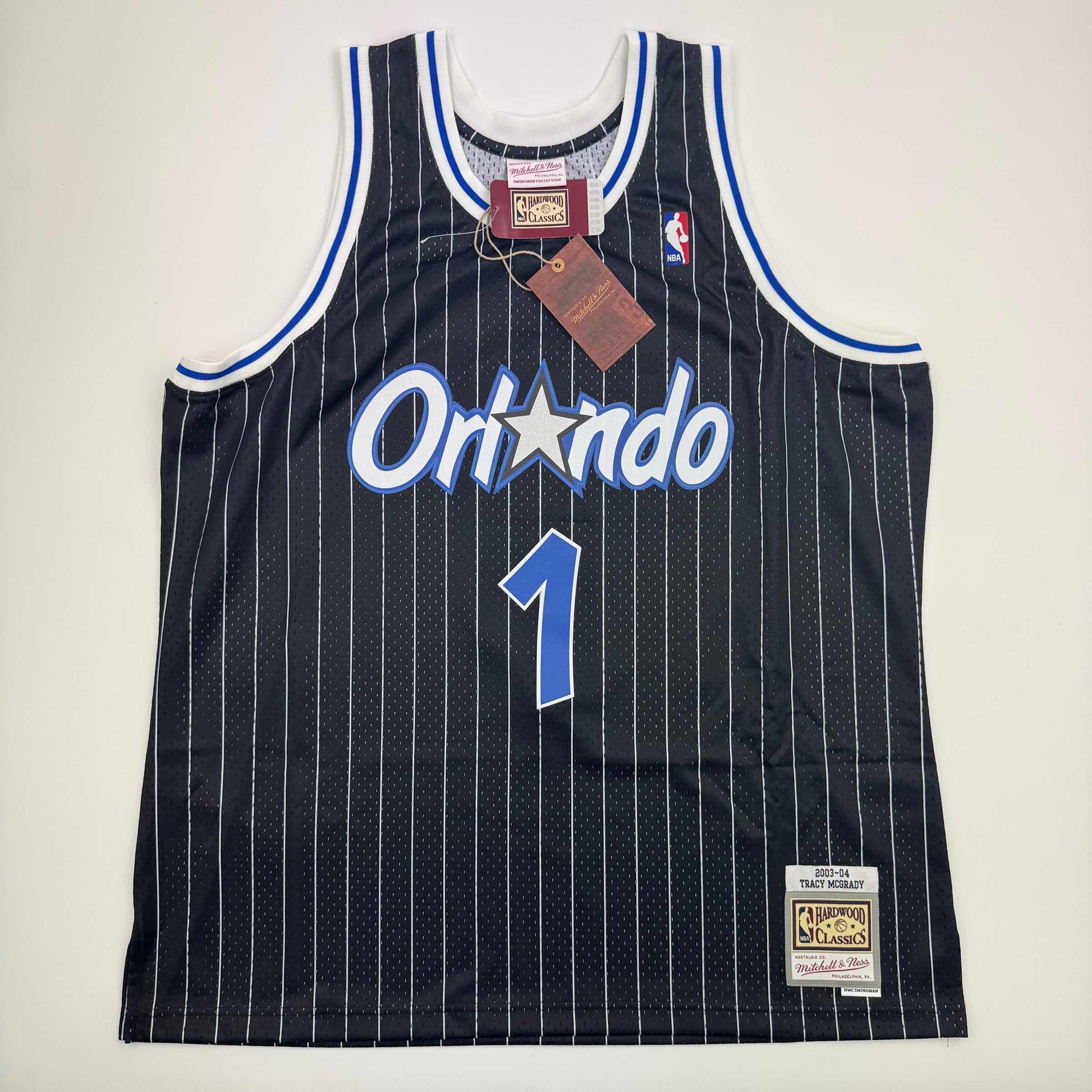 Autographed/Signed Tracy McGrady Orlando Magic Black Authentic Swingman Mitchell & Ness Basketball Jersey Fanatics COA