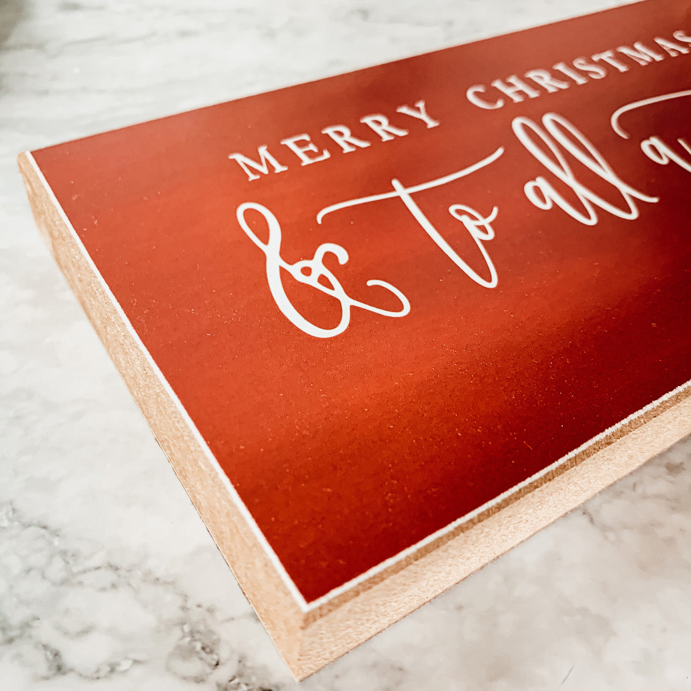 Merry Christmas Sign To All A Good Night Wooden Holiday Wall Decor