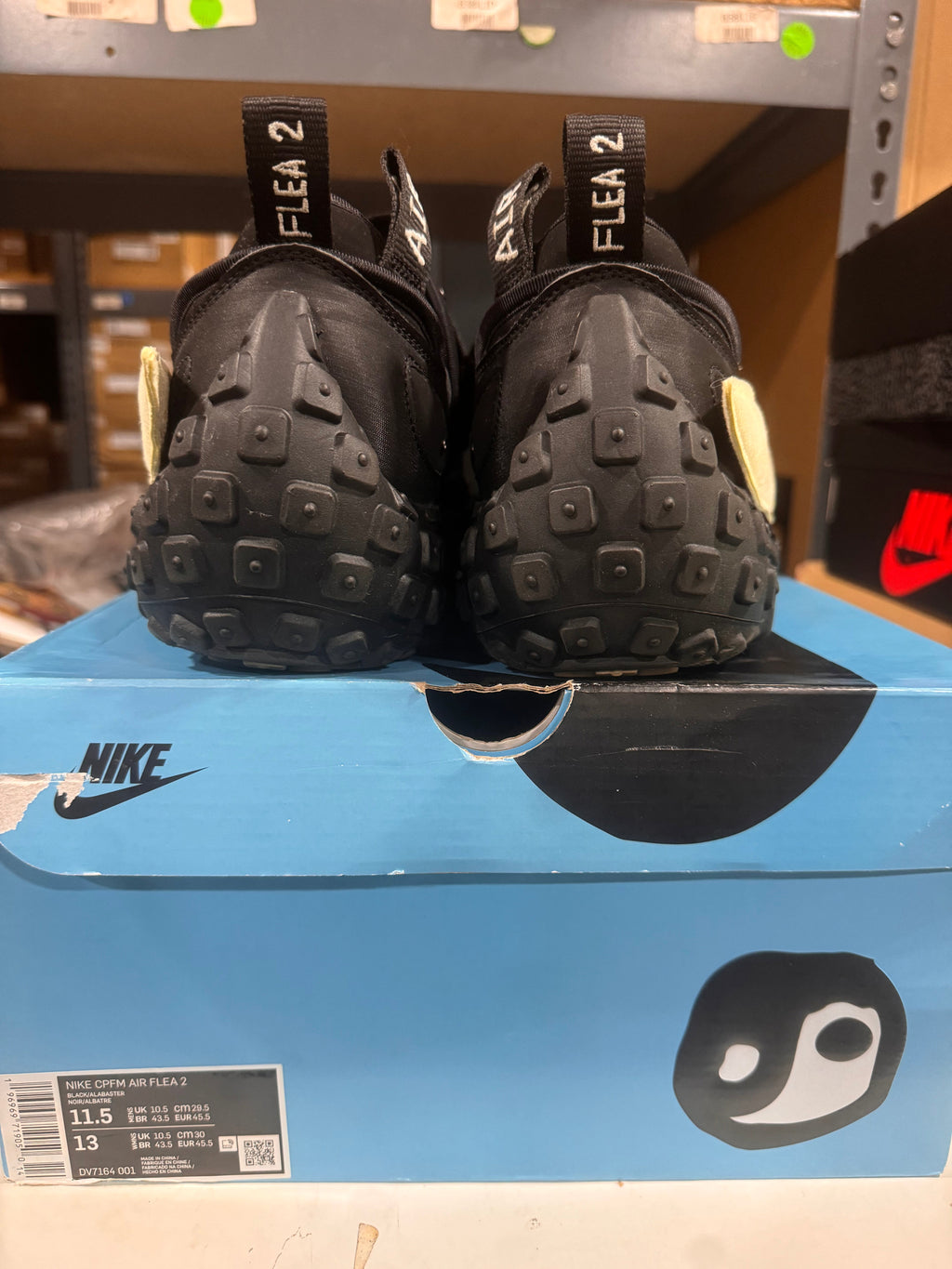 PRE OWNED Nike CPFM Air Flea 2 Cactus Plant Flea Market Black Alabaster