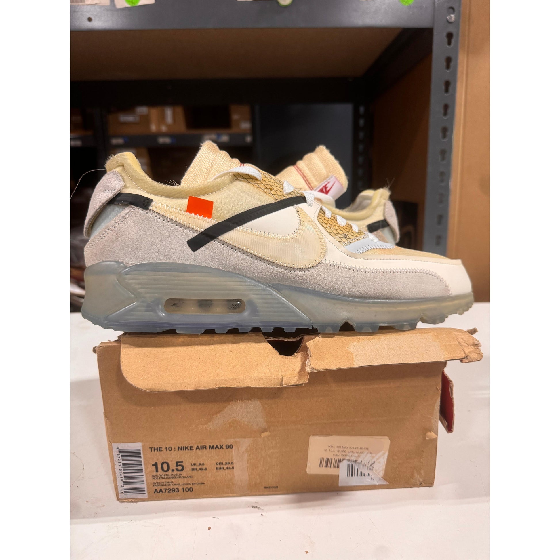 PRE OWNED Nike Air Max 90 Off-White (White/Grey) *CONDITIONAL Mismatch*